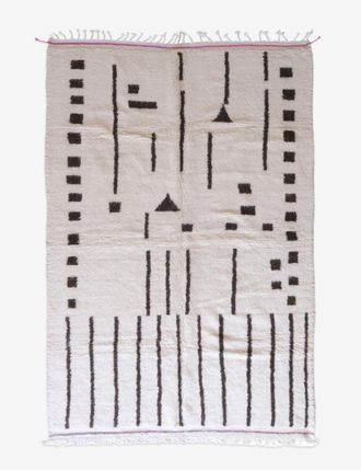 AFK Living Alfombra bereber marroqu&iacute; de pura lana beige 194 x 295 cm