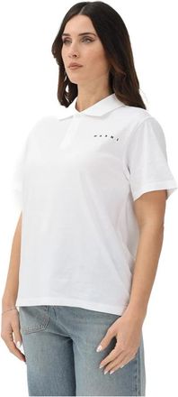 Marni Polo met korte mouwen - Dames - Polos - Wit - XS - Katoen - Tops