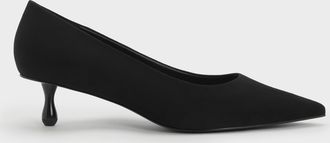 Charles & Keith Ruthie Faux Suede Kitten Heels