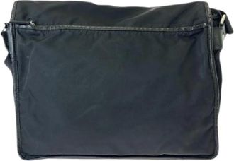 Prada Pre-owned Cross Body Bags, male, Black, Size: ONE SIZE Pre-owned Tessuto Nylon Shoulder Bag