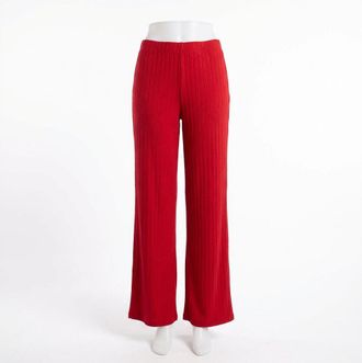 Z Supply Luxe Pointelle Pant In Festive Red