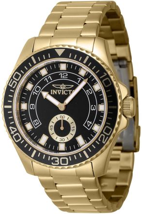 Invicta Pro Diver 47131 Heren Horloge - Quartz Uurwerk - Roestvrij Staal met zwarte Wijzerplaat - 44mm