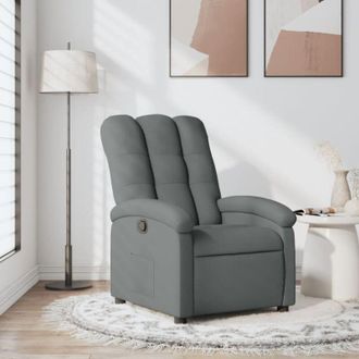 vidaXL Sill&oacute;n Reclinable De Tela Gris Oscuro Vidaxl