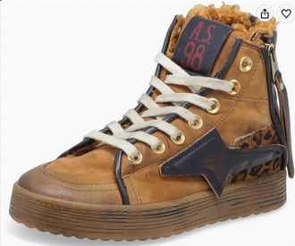 A.S.98 Womens Abey Sneaker In Combi 4 Tiger