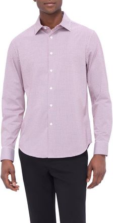 Bugatchi OoohCotton Button-Up Shirt in Cabernet at Nordstrom, Size Xxx-Large
