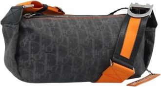 Dior Pre-owned Vintage Trotter Canvas Shoulder Bag - - Pre-owned - Donna - Grigio - ONE SIZE