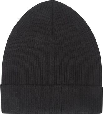 Rick Owens Ribgebreide Beanie - Dames - Hoeden - Zwart - ONE Size - Accessoires