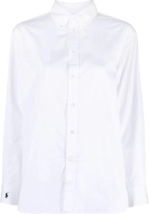 Polo Ralph Lauren Casual Lange Mouwen Overhemd - Dames - Overhemden - Wit - XL - Katoen - Overhemden