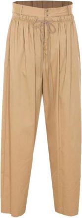 Aniye By Constanz Over Pants - Dames - Wijde Broeken - Beige - 2XS - Katoen - Broeken