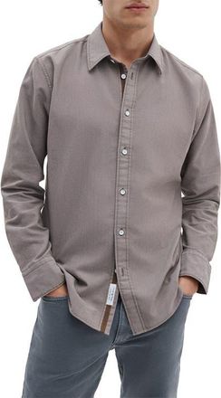 Rag & Bone Tomlin Cotton Dobby Button-Up Shirt in Toasted Brown at Nordstrom, Size Xx-Large