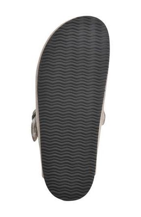 White Mountain Bari Faux Shearling Footbed Suede Mule in Taupe/suede W/Fur at Nordstrom Rack, Size 11