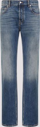 Alexander McQueen Blue Washed Cotton Jeans