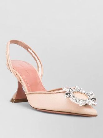 Amina Muaddi begum slingback pumps pointed toe embellished
