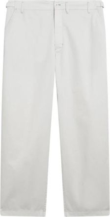 Christophe Lemaire Tapered Workwear Pants - Heren - Straight fit broeken - Wit - XL - Katoen - Broeken