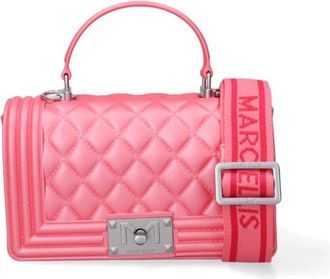 Marc Ellis Gewatteerde Handtas - Dames - Handtassen - Roze - ONE Size - Leer - Tassen