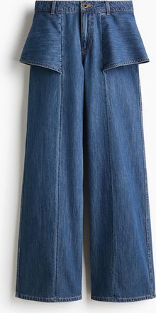 H&M Wide High Waist Jeans - Denimblau