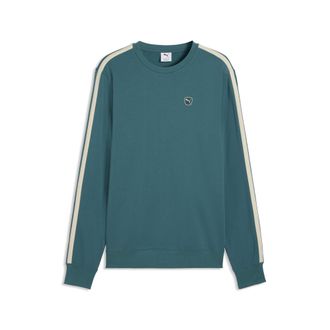 Puma Langarmshirt PUMA ESS ELEVATED CREW TR, Herren, Gr. XXL, emerald ice, Sweatware, Obermaterial: 100% Baumwolle, unifarben, regular fit normal, Rundhals