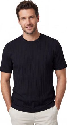 HUGO BOSS T-shirt BOSS Black H-Thompson navy ronde hals