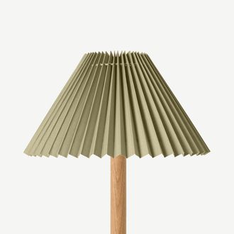 MADE.COM Pleat Lamp Shade, 30 cm, Pear Green