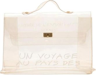 Herm&egrave;s Pre-owned Kelly Handtas - Dames - Pre-owned - Wit - Maat: ONE Size Vinyl
