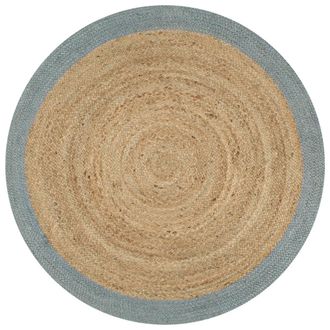 vidaXL Vidaxl - Alfombra Hecha A Mano De Yute Con Borde Verde Oliva 150 Cm