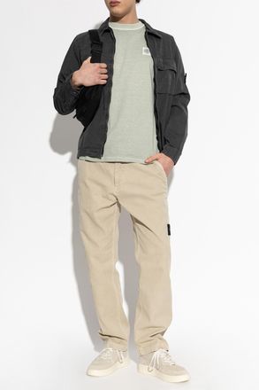 Stone Island T-shirt With Logo Patch, Mens, Green