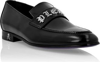 Philipp Plein Leather Moccasin Gothic Plein Men in Black at Nordstrom, Size 40