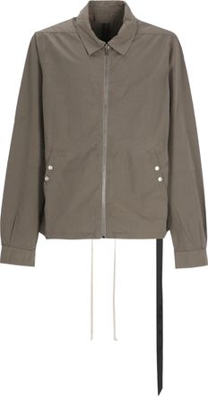 Rick Owens Brown Zipfront Oversize Cotton Jacket