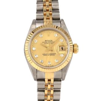 Rolex Pre-owned Datejust Stainless Steel Automatic - Dames - Vintage Horloges - Geel - ONE Size - Vintage