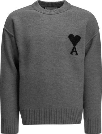 Ami Maglione De Coeur - - Knitwear - Uomo - Grigio - M