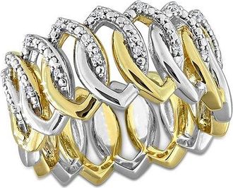 Rina Limor Silver 0.10 Ct. Tw. Diamond Ring