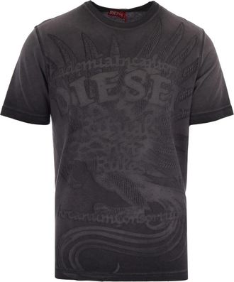 Diesel T-Ele T-Shirt - Heren - T-shirts - Paars - L - Katoen - Tops