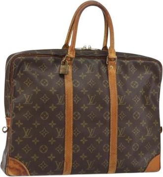 Louis Vuitton Pre-owned Vintage Canvas Weekendtas - Dames - Vintage Weekendtas - Bruin - ONE Size - Leer - Vintage