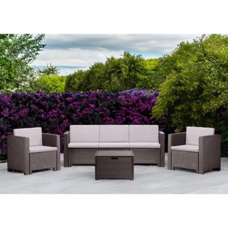 Dmora Dmora - Sal&oacute;n De Exterior Cameri, Sal&oacute;n Al Aire Libre, Conjunto De Balc&oacute;n O Jard&iacute;n, Composici&oacute;n De Sal&oacute;n Exterior, Made In Italy, Antracita