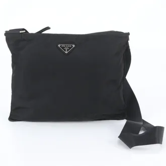 Prada Black Messenger Bag Shoulder Bag (Pre-Owned)