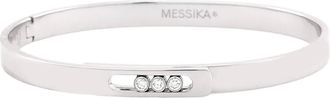 Messika Move Noa White Gold Diamond Bangle, Size S