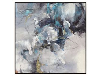 Schubiger M&ouml;bel Bild Moderne Farbmelodie in Blaugrau