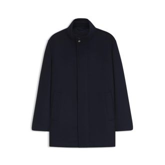 BOSS Formal coat in Italian fabric with a stand collar