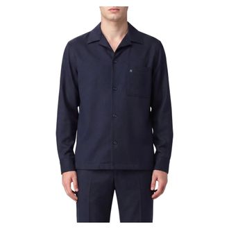 Tagliatore Camisa Cuello Cubano - Shirts - Hombre - Azul - 2XL
