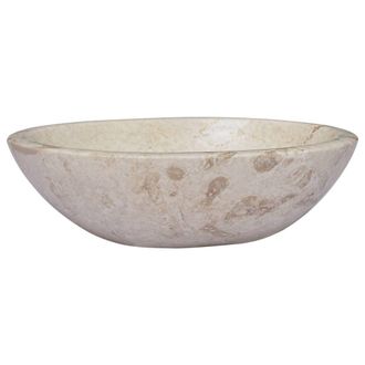 Berkfield Home Sink Cream 53x40x15 cm Marble | Size: 53 x 40 x 15 cm