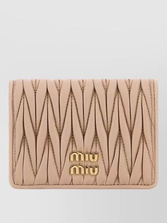 Miu Miu matelass&eacute; leather wallet
