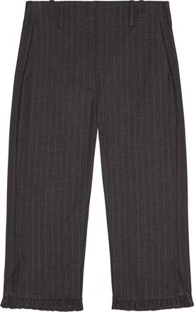 Ganni Pinstriped Capri Trousers