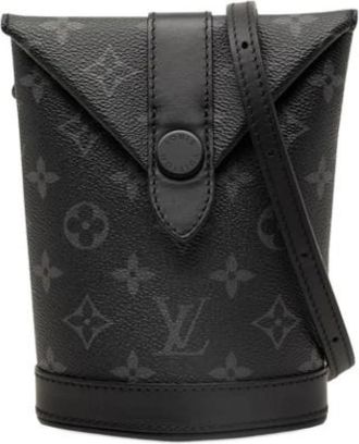 Louis Vuitton Pre-owned Monogram Eclipse Bucket Bag - Heren - Vintage Tas - Zwart - ONE Size - Leer - Vintage
