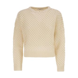 Max Mara Cashmere en Zijde Trui - Dames - Cashmere truien - Beige - L - Kasjmier - Truien & Vesten