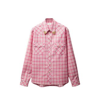 Versace Checked Cotton-poplin Slim Shirt