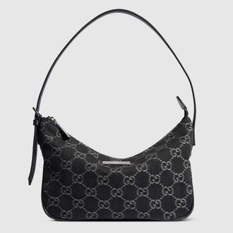 Gucci Lady Lunetta Small Shoulder Bag, Black, Fabric