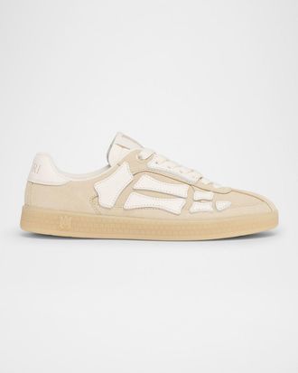 Amiri Pacific Bones Mixed Leather Sneakers