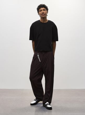 Djab Mens Cropped solid T-shirt Oversized fit