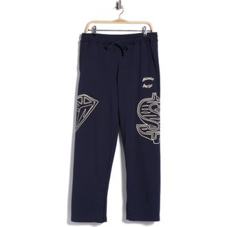 Billionaire Boys Club Dual Graphic Cotton Sweatpants in Navy Blazer at Nordstrom Rack, Size Xxx-Large