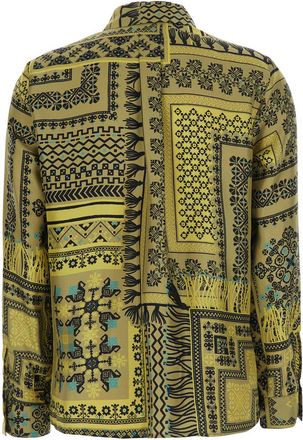 Momoni Womens Shirt, Yellow Silk Blouses